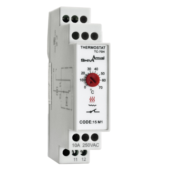 ترموستات تابلویی هیتر سری m شیوا امواج
