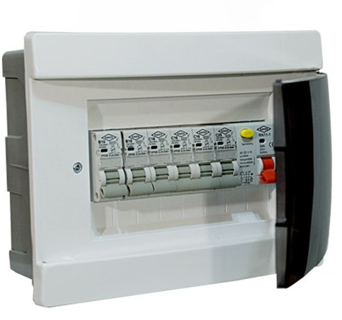 جعبه مینیاتوری با درب شفاف پلی کربنات 8 عددی با ریل و شینه نول کاوه