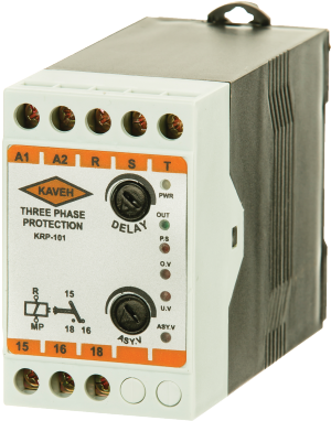 کنترل فاز سه فاز بدون نول ( سه سیم ) طرح مینیاتوری مدل KRPM101 کاوه
