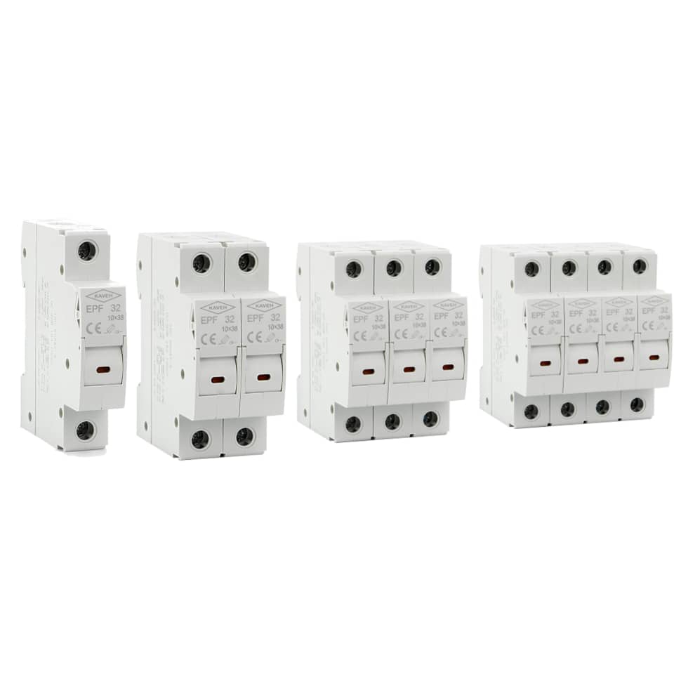 کلید فیوز سیلندری ( سکسیونر فیوز ) دو پل AC کاوه