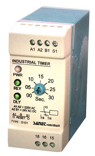 تایمر صنعتی مولتی تایم ( از ثانیه تا 60 ساعت ) صانت الکترونیک مدل S-101 MAX