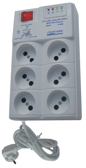 محافظ شش پریز مولتی تایم آنالوگ با کابل 1/5 متری صانت الکترونیک