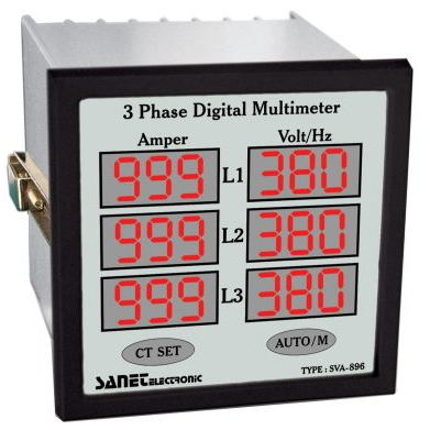 سوپر مولتی متر سه فاز دیجیتال صانت الکترونیک مدل SVA-896