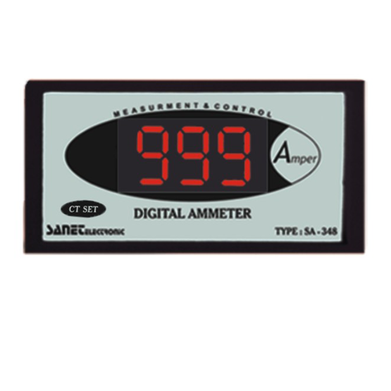 آمپر متر دیجیتال مولتی 48 * 96 صانت الکترونیک مدل SA-348M