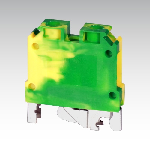 ترمینال پیچی ارت با پیچ اتصال به ریل رعد مدل RT/SU 6-E سایز 6