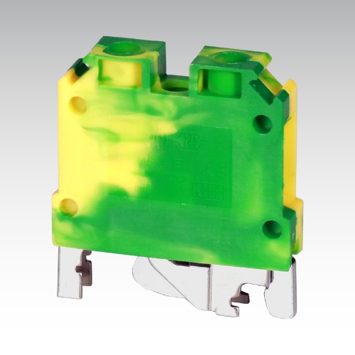 ترمینال پیچی ارت با پیچ اتصال به ریل رعد مدل RT/SU 10-E سایز 10