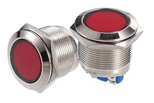 چراغ سیگنال ساده استیل 220VAC - 24 VDC ولت سایز 16 JBH