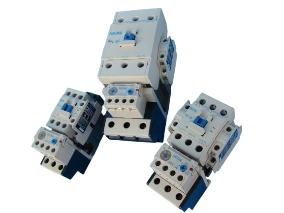 کنتاکتور ( 11 کیلووات ) ( AC3 22 A ) ( AC1 40 A ) ( ولتاژ بوبین AC 24-48-110-220-380 ) ( 1 باز + 1 بسته ) پارس فانال مدل PFC-22