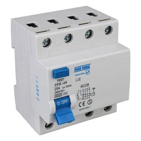کلید محافظ جان 4 پل پارس فانال مدل PFR - 4P - 30MA & 300MA