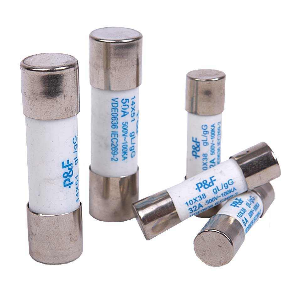 فیوز سیگاری پارس فانال مدل Cylindric Fuse 10*38 ( Double Caps )